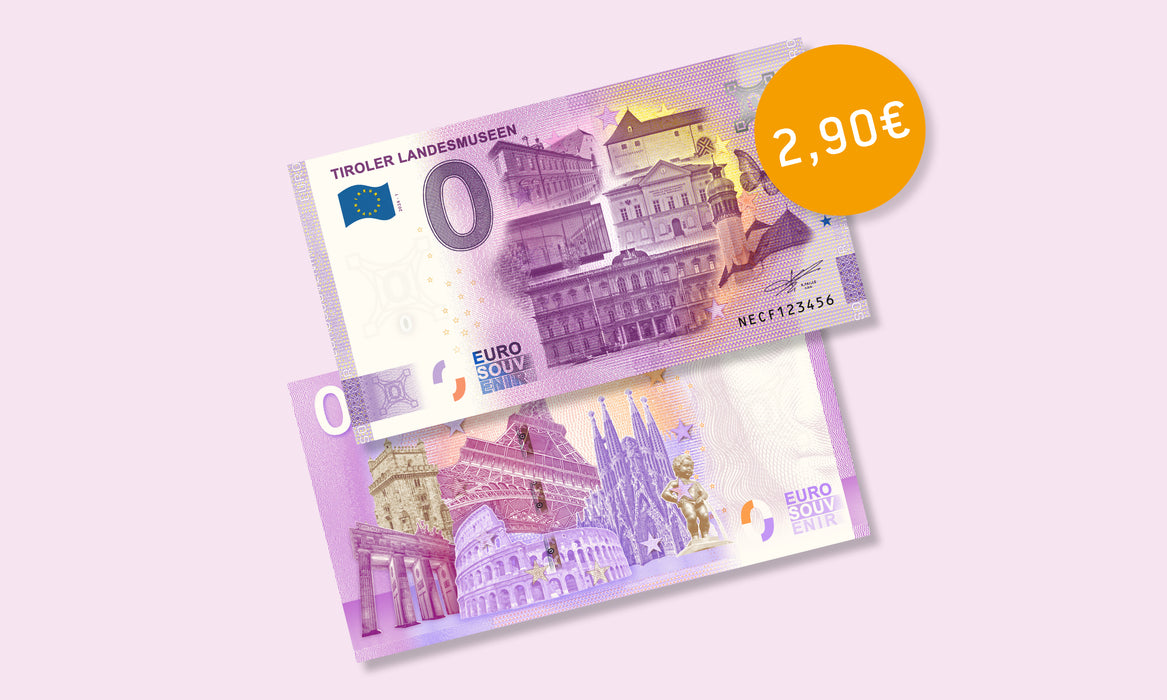 Null-Euro-Schein der Tiroler Landesmuseen